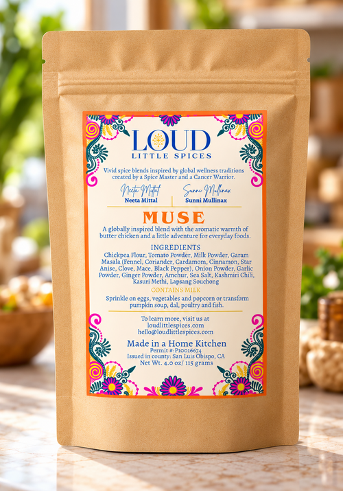 MUSE back label with ingredients and serving suggestions
